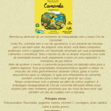Chá de Camomila Orgânica – sachê