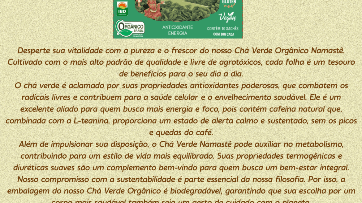 Chá Verde – sachê