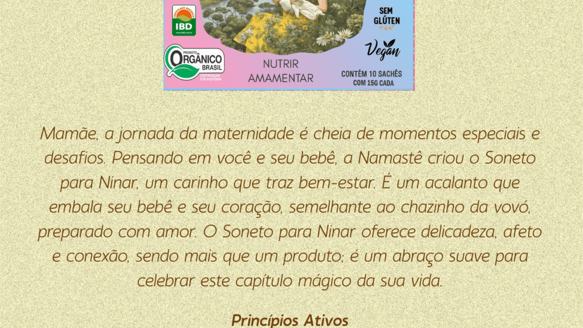 Chá Soneto para Mamãe Ninar – sachê