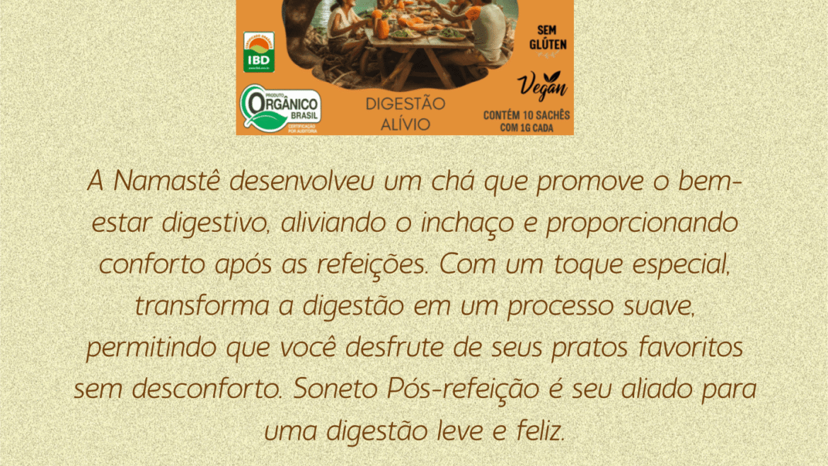 Chá Soneto pós-Refeição – sachê