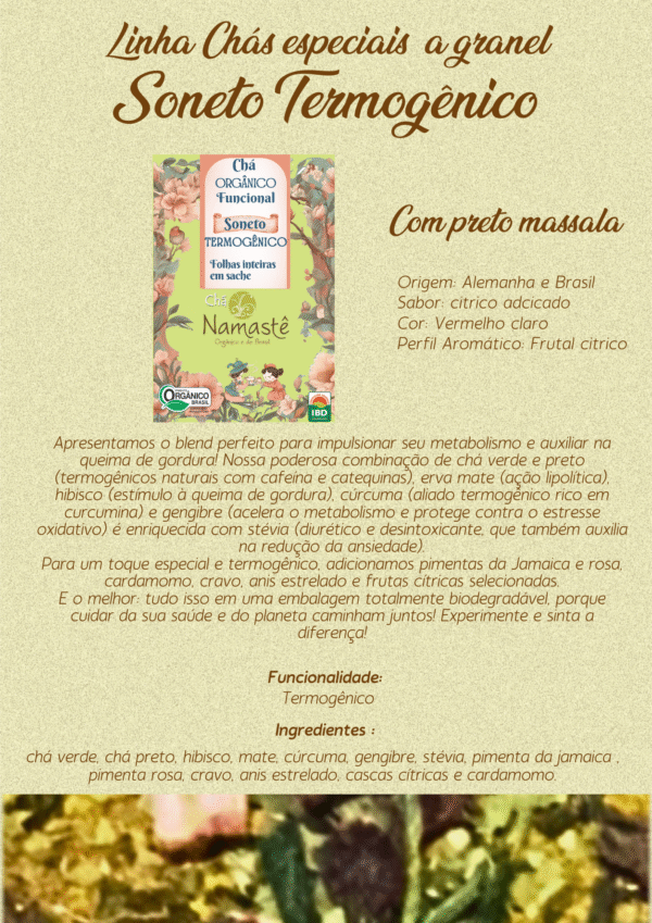 Soneto Termogênico Chá Funcional | Orgânico Namastê - Image 2