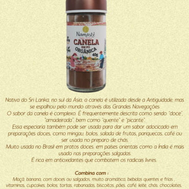 Especiaria Canela em Pó pura