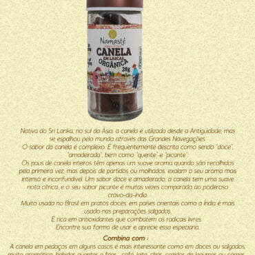 Especiaria Canela em lascas