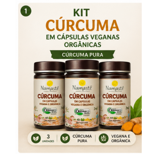 Kit Cúrcuma  Orgânico Namastê 3 itens